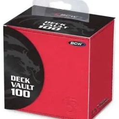 New ❤️ Card Supplies Deck Vault LX - 100 Red Standard Deck Box 🎁