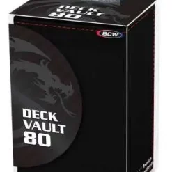 New 😀 Card Supplies Deck Vault LX - 80 Black Standard Deck Box 🔔