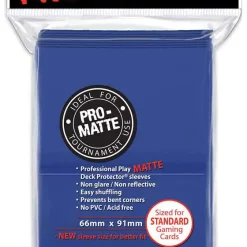 Buy 🤩 Ultra Pro Card Supplies Non-Glare Pro-Matte Blue Standard Card Sleeves [100 Sleeves] 👏