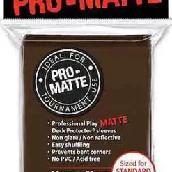 Coupon ⌛ Ultra Pro Card Supplies Non-Glare Pro-Matte Brown Standard Card Sleeves [50 Count] ⭐