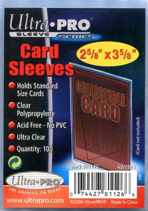 Discount 🔔 Ultra Pro Card Supplies Soft 2 5/8 Card Sleeves [100 Count] 👍 -Card Game Supplies Shop casubcososl