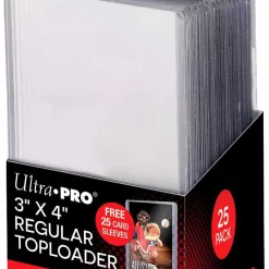 Promo ⌛ Ultra Pro Card Supplies 3" X 4" Regular Toploader with Sleeves Card Holders [25 Count] 👍