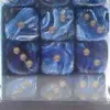 Brand new 😍 Chessex 6-Sided d6 Vortex Blue with Gold 12mm Dice Pack #27836 🔥
