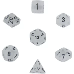 Best reviews of ✨ Chessex Frosted Clear Dice with Black Numbers Polyhedral 7-Die Dice Set 🥰