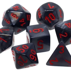 Buy ❤️ Chessex Velvet Black with Red Numbers Polyhedral 7-Die Dice Set ❤️