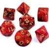 Coupon ✔️ Chessex Vortex Burgundy with Gold Numbers Polyhedral 7-Die Dice Set ✔️