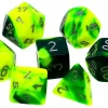 Buy 😉 Chessex Gemini Green-Yellow with Silver Polyhedral 7-Die Dice Set [Damaged Package] 🤩