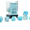 Hot Sale ✨ Chessex Gemini Pearl Turquoise-White / Blue Polyhedral 7-Die Dice Set #26465 🤩