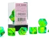 Best deal 🔥 Chessex Gemini Green-Teal / Yellow Polyhedral 7-Die Dice Set #26466 🧨