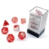 Discount 🎁 Chessex Nebula Red & Silver Luminary Polyhedral 7-Die Dice Set #27554 [Glow-in-the-Dark] 👏