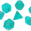 Top 10 ✨ Chessex Borealis Teal / Gold Luminary Polyhedral 7-Die Dice Set #27585 🎉