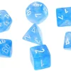 Budget 🔔 Chessex Borealis Sky Blue / White Luminary Polyhedral 7-Die Dice Set #27586 ✨