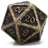 Buy 👍 Mythica Dire Dark Gold D20 Metal Polyhedral Die ⭐