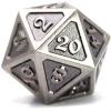 Hot Sale 👏 Mythica Dire Battleworn Silver D20 Metal Polyhedral Die ✔️