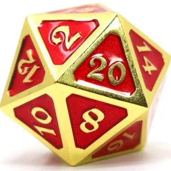 Cheap 👍 Mythica Dire Gold Ruby D20 Metal Polyhedral Die 🎉