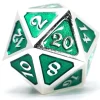 Best Sale 🔥 Mythica Dire Platinum Emerald D20 Metal Polyhedral Die 🎁