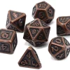 Brand new 🛒 Mythica Dark Copper Metal Polyhedral 7-Die Dice Set ✨