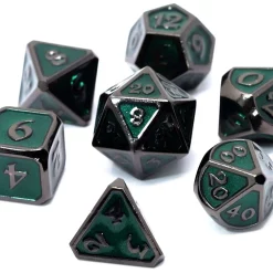 Outlet ✔️ Mythica Sinister Emerald Metal Polyhedral 7-Die Dice Set 🔔
