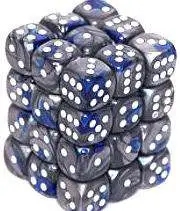 Deals 😉 Chessex 6-Sided d6 Gemini 12mm Dice Pack #26823 [Blue-Steel & White] ⌛