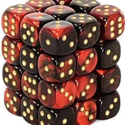 Top 10 ✨ Chessex 6-Sided d6 Gemini 12mm Dice Pack #26833 [Black-Red & Gold] 🔔
