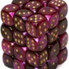 Discount ⭐ Chessex 6-Sided d6 Gemini 12mm Dice Pack #26840 [Black-Purple & Gold] ⌛