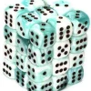 Discount 🎉 Chessex 6-Sided d6 Gemini 12mm Dice Pack #26844 [Teal-White & Black] 🎁
