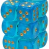Best reviews of ⌛ Chessex 6-Sided d6 Borealis Luminary 16mm Dice Pack #27686 [Teal/Gold] ✔️