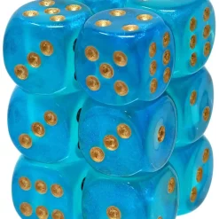 Best reviews of ⌛ Chessex 6-Sided d6 Borealis Luminary 16mm Dice Pack #27686 [Teal/Gold] ✔️