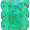 Buy 😉 Chessex 6-Sided d6 Borealis Luminary 16mm Dice Pack #27775 [Light Green/Gold] 😉