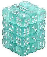 Flash Sale ✔️ Chessex 6-Sided d6 Frosted 12mm Dice Pack #27805 [Teal & White] ✨