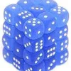 Brand new ✔️ Chessex 6-Sided d6 Frosted 12mm Dice Pack #27806 [Blue & White] ✨