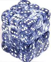 Brand new 😉 Chessex 6-Sided d6 Nebula 12mm Dice Pack #27808 [Black & White] ⌛