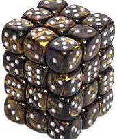 Coupon 😍 Chessex 6-Sided d6 Leaf 12mm Dice Pack #27818 [Black Gold & Silver] 👍