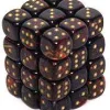 New 🎉 Chessex 6-Sided d6 Scarab 12mm Dice Pack #27819 [Blue Blood & Gold] 👏