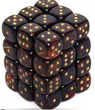 New 🎉 Chessex 6-Sided d6 Scarab 12mm Dice Pack #27819 [Blue Blood & Gold] 👏