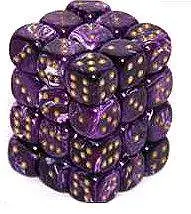 Budget ⌛ Chessex 6-Sided d6 Vortex 12mm Dice Pack #27837 [Purple & Gold] 🎉