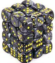 Top 10 🤩 Chessex 6-Sided d6 Vortex 12mm Dice Pack #27838 [Black & Yellow] 🎉