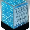 Flash Sale ⭐ Chessex 6-Sided d6 Cirrus 12mm Dice Pack #27846 [Light Blue & White] 😉