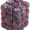 Promo 🧨 Chessex 6-Sided d6 Velvet 12mm Dice Pack #27878 [Black & Red] ⭐