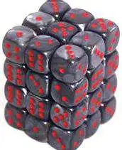 Promo 🧨 Chessex 6-Sided d6 Velvet 12mm Dice Pack #27878 [Black & Red] ⭐
