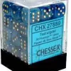 Outlet 🥰 Chessex 6-Sided d6 Phantom 12mm Dice Pack #27889 [Teal & Gold] ✔️