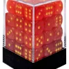 Flash Sale 😍 Chessex 6-Sided d6 Ghostly Glow 12mm Dice Pack #27923 [Orange & Yellow] 🔥