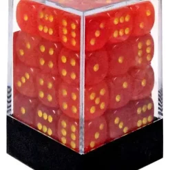 Flash Sale 😍 Chessex 6-Sided d6 Ghostly Glow 12mm Dice Pack #27923 [Orange & Yellow] 🔥