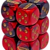 Cheap ✨ Chessex Toywiz 6-Sided d6 Gemini Black-Red with Gold 16mm Dice Pack ⌛