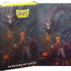 New ❤️ Card Supplies Dragon Shield Halloween 2022 Brushed Art Standard Card Sleeves [100 Count] ✔️