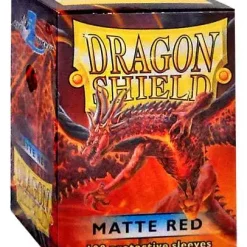 Cheap 🎉 Card Supplies Dragon Shield Matte Red Standard Card Sleeves [100 Count] ✨