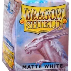 Outlet ⌛ Card Supplies Dragon Shield Matte White Standard Card Sleeves [100 Count] ❤️