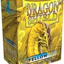 Buy 🎉 Card Supplies Dragon Shield Yellow Standard Card Sleeves [100 Count] 👍
