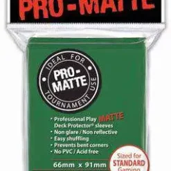 Buy 🛒 Ultra Pro Card Supplies Non-Glare Pro-Matte Green Standard Card Sleeves [50 Count] ⌛