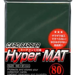 Outlet 🔥 Card Barrier Hyper MAT Green Standard Card Sleeves [80 Count] 👏